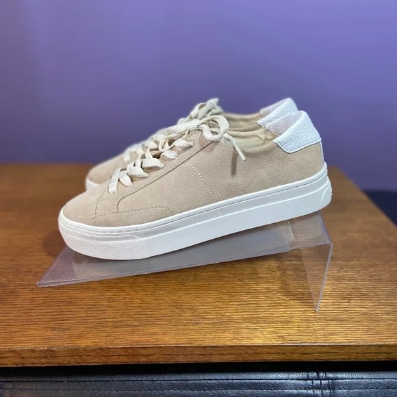 Soludos Women's The Ibiza Platform Sneaker 6 Sand Suede Casual Travel Neutral - Picture 6 of 12